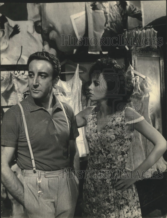 1966 Press Photo Peter Sellers and wife Britt Ekland in "After The Fox."- Historic Images