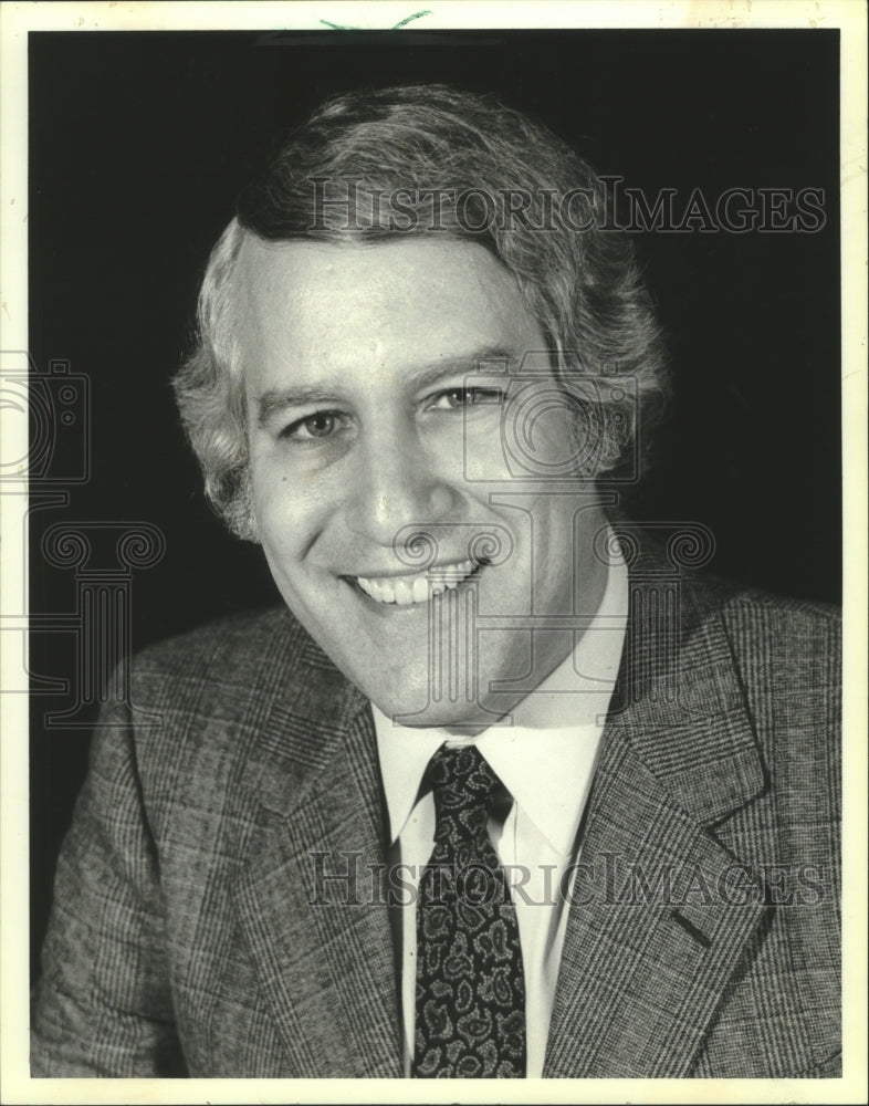 1988 Press Photo Louis Rukeyser, writer of Business Column, United States- Historic Images