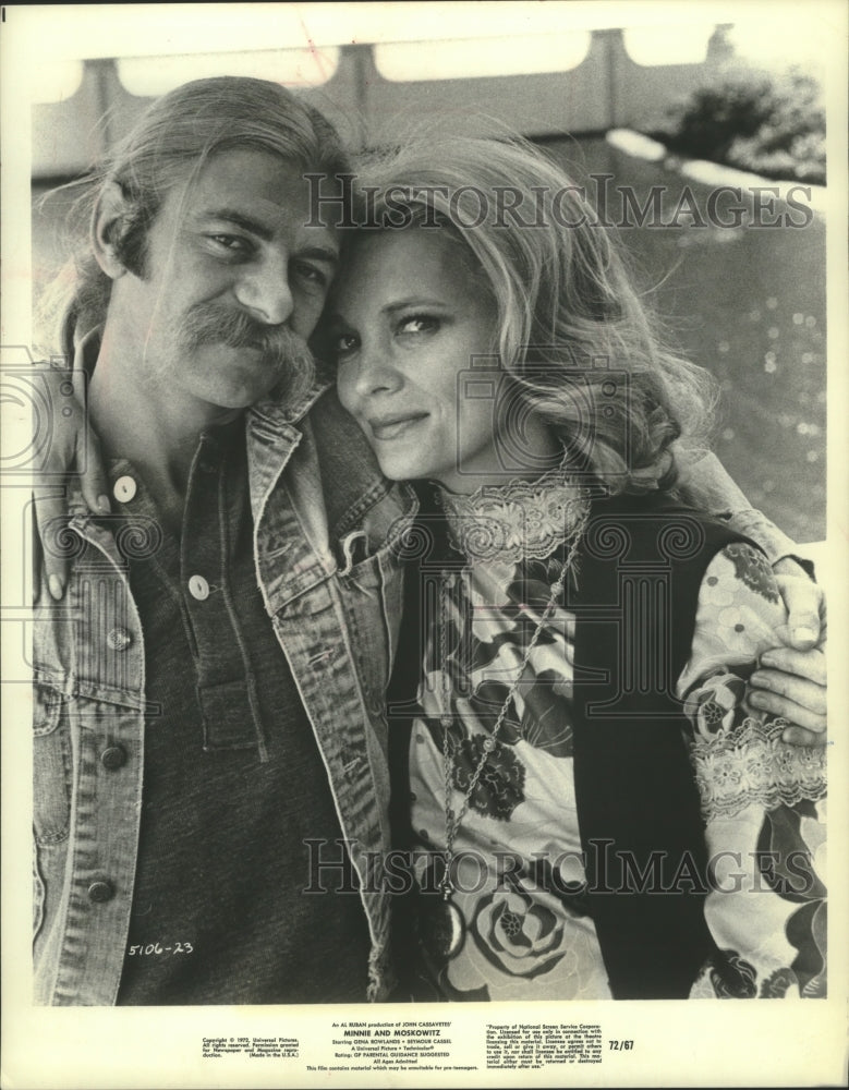 1973 Press Photo Seymour Cassel and Gena Rowlands, United States actors- Historic Images