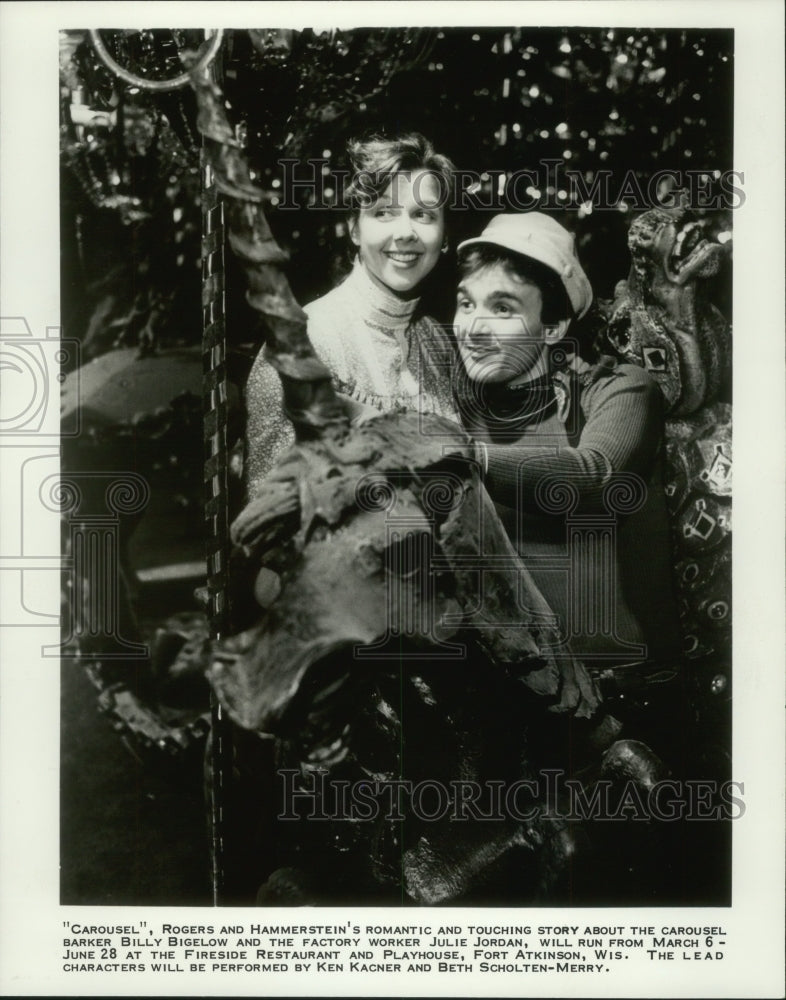 1981 Press Photo Beth Scholten-Merry and Ken Kacner Perform In 'Carousel'- Historic Images