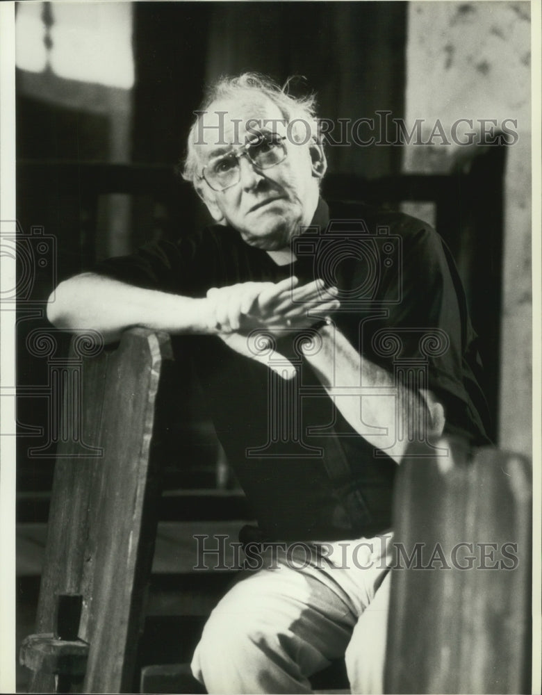 1983 Press Photo Actor Barnard Hughes stars in &quot;Angels Fall&quot; on Broadway.- Historic Images