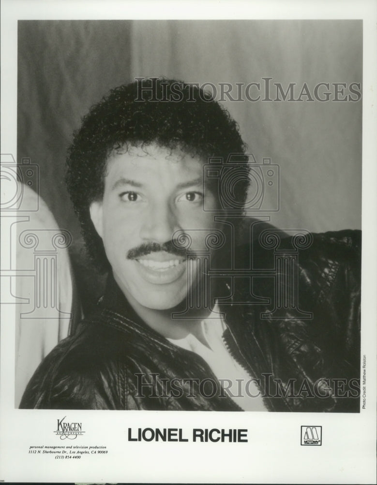1984 Press Photo Singer Lionel Richie - mjp32944- Historic Images