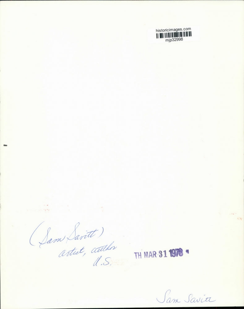 1978 Press Photo Sam Savitt, artist and author - mjp32998