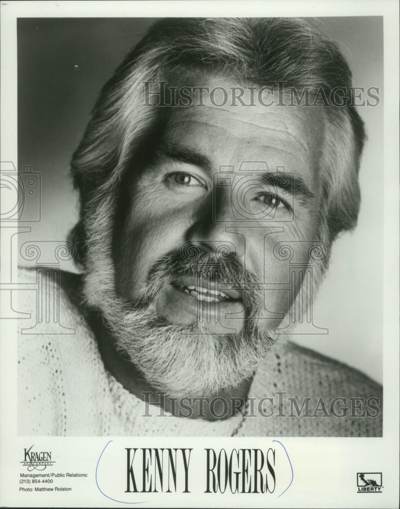 1983 Press Photo Singer Kenny Rogers - mjp33038- Historic Images
