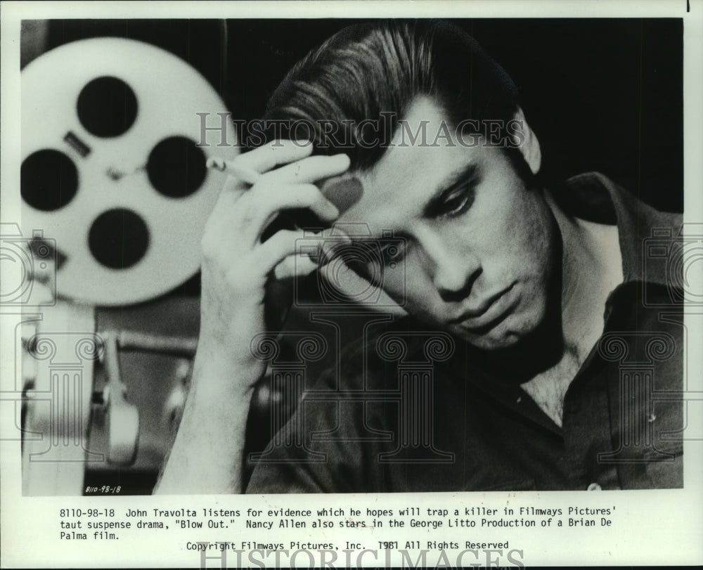 1981 Press Photo John Travolta stars in &quot;Blow Out&quot; - mjp33321- Historic Images