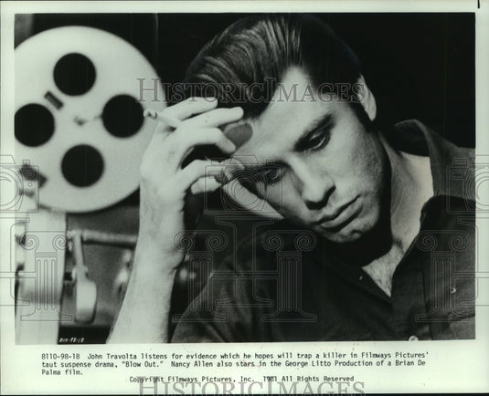 1981 Press Photo John Travolta stars in "Blow Out" - mjp33321- Historic Images