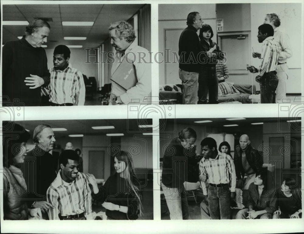 Press Photo McLean Stevenson &amp; cast of &quot;Hello, Larry&quot; at rehearsal - mjp33441- Historic Images