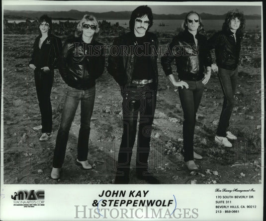 1983 Press Photo John Kay & Steppenwolf music group - mjp33583- Historic Images