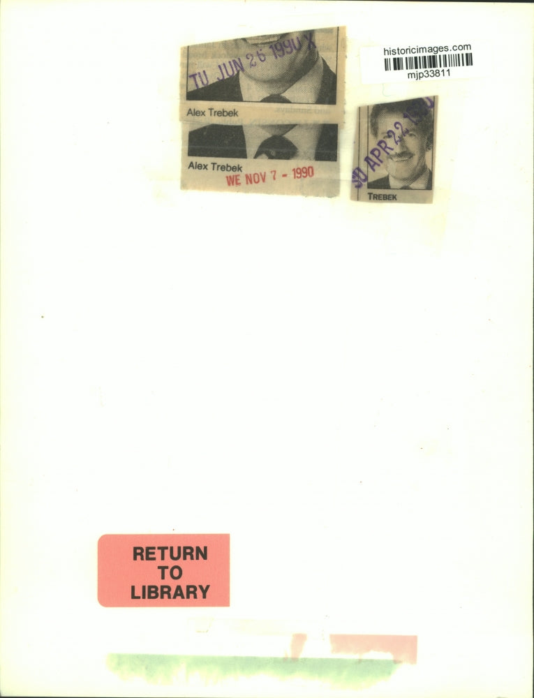 1990 Press Photo Alex Trebek hosts "Super Jeopardy!" on ABC-TV - mjp33811