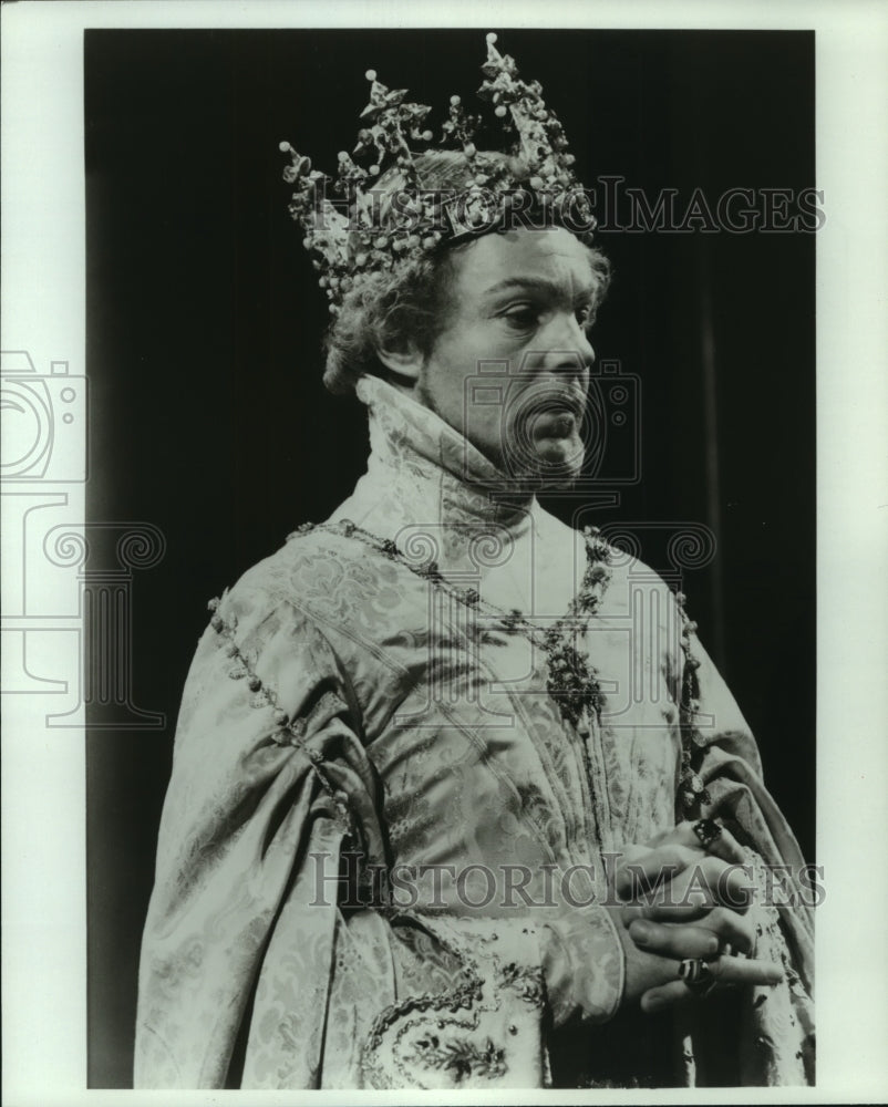 1979 Press Photo Actor Derek Jacobi as Claudius in Shakespeare&#39;s &quot;Richard II&quot;- Historic Images