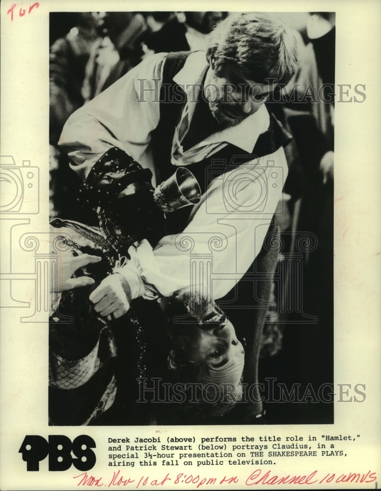 1980 Press Photo Actor Derek Jacobi as Hamlet in Shakespeare's "Hamlet"- Historic Images
