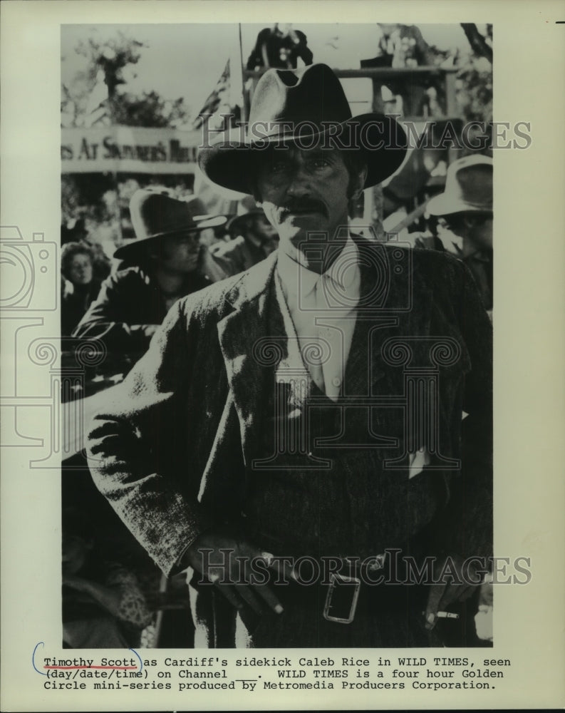 1980 Press Photo Timothy Scott in "Wild Times" - mjp34273- Historic Images