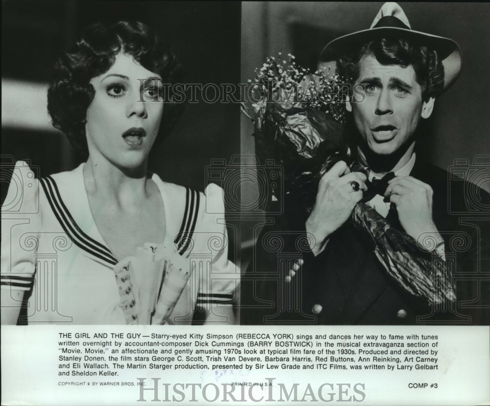 1982 Press Photo Rebecca York &amp; Barry Bostwick star in &quot;Movie, Movie&quot;- Historic Images