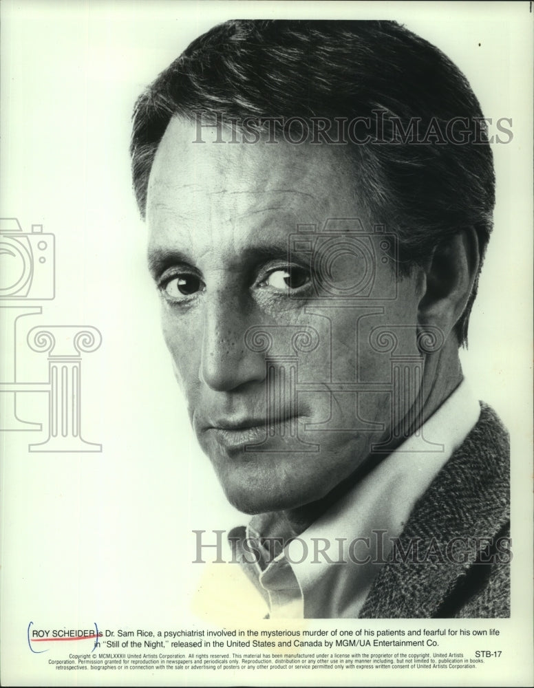 1984 Press Photo Roy Scheider in "Still of the Night" - mjp35515