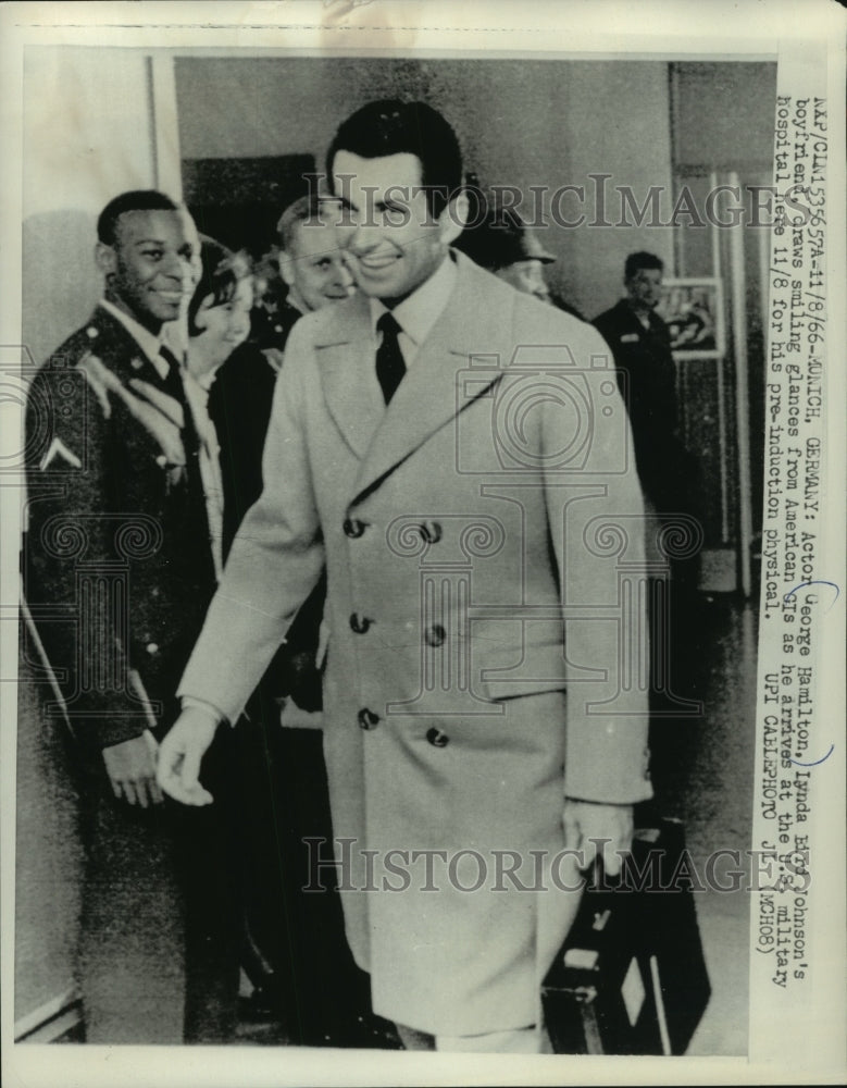 1966 Press Photo ActorGeorge Hamilton, Lynda Bird Johnson&#39;s boyfriend, in Munich- Historic Images