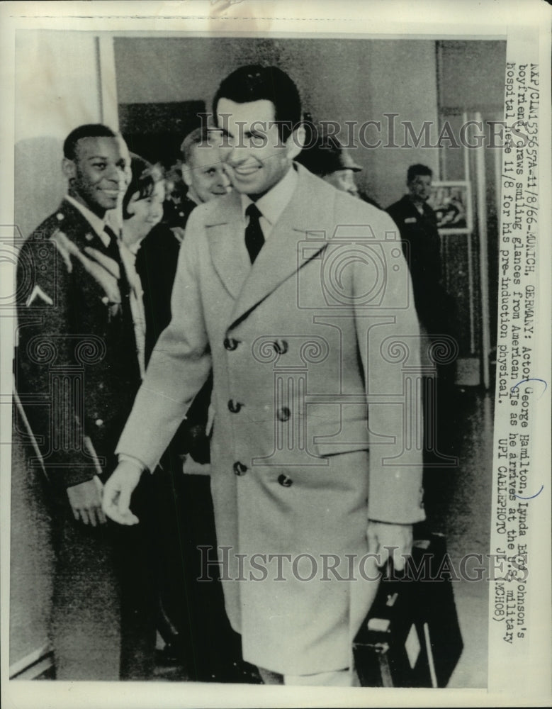 1966 Press Photo ActorGeorge Hamilton, Lynda Bird Johnson's boyfriend, in Munich- Historic Images