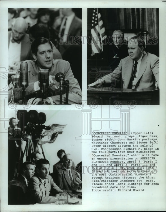 1985 Press Photo Edward Herrmann in "Concealed Enemies" - mjp36203- Historic Images