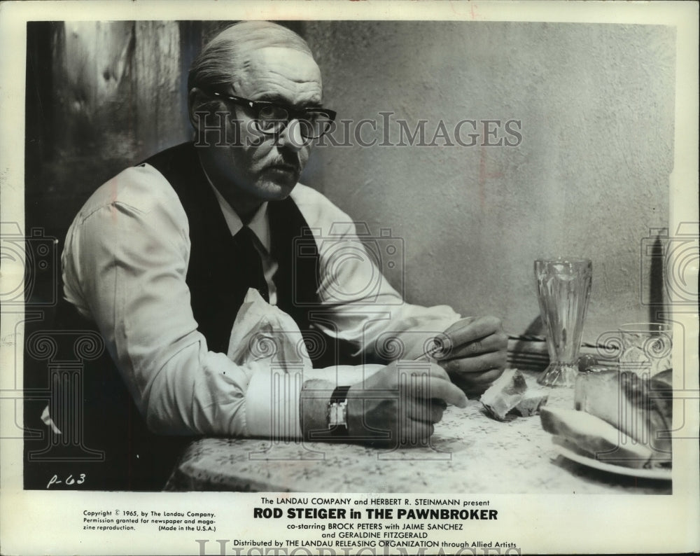 1966 Press Photo Actor Rod Steiger plays title role in &quot;The Pawnbroker&quot;- Historic Images