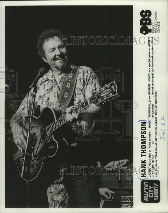 1980 Press Photo Hank Thompson Is Special Guest On 'Austin City Limits'- Historic Images