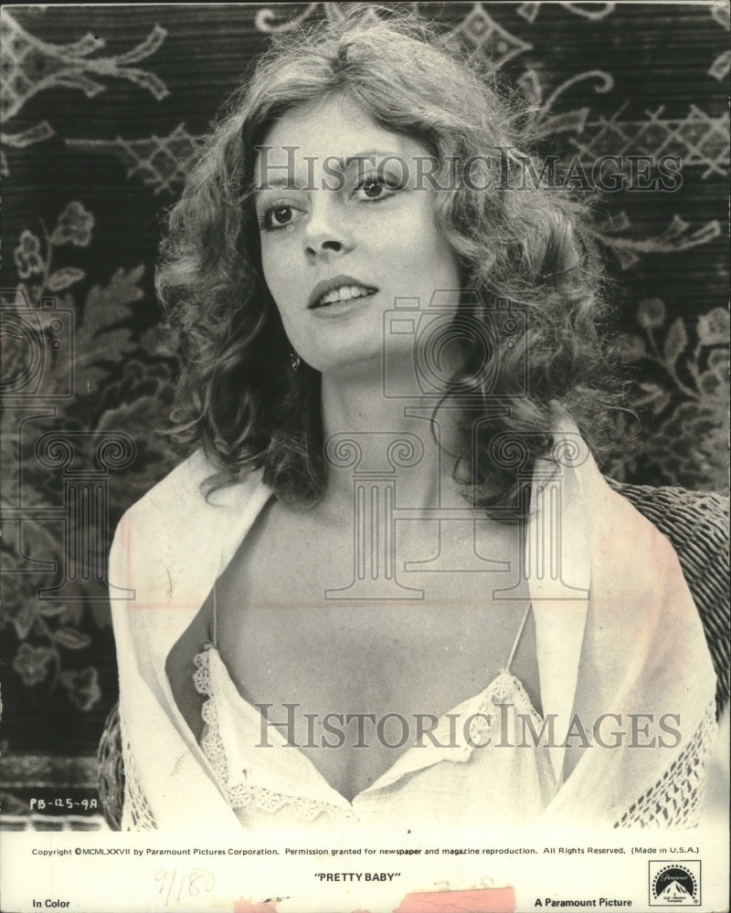 1978 Press Photo Susan Sarandon actress starring in &quot;Pretty Baby.&quot; - mjp37795- Historic Images