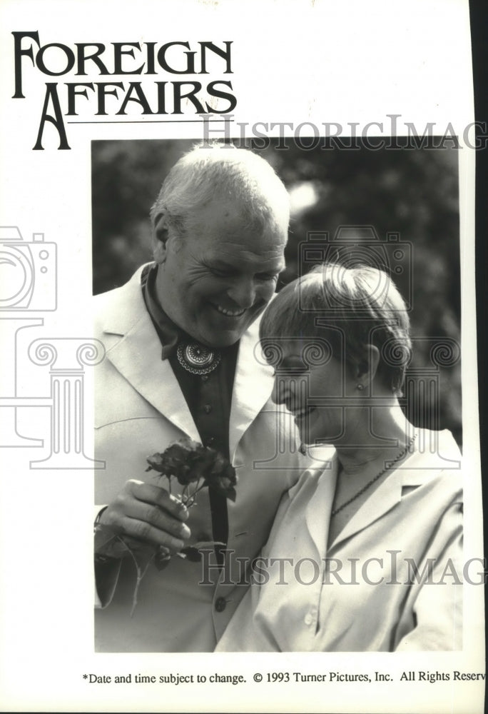 1993 Press Photo Joanne Woodward and Brian Dennehy star in "Foreign Affairs"- Historic Images