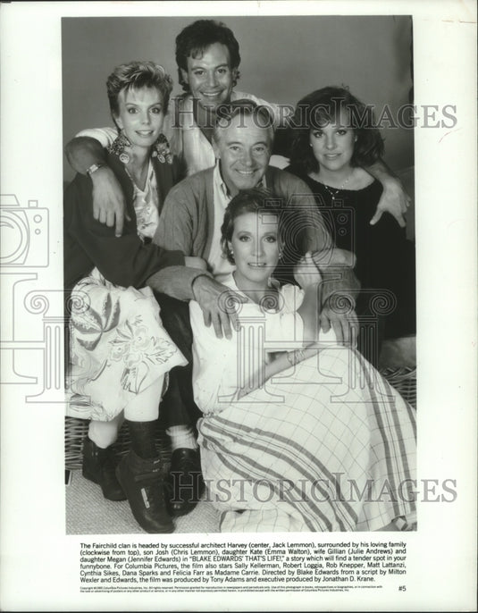 1985 Press Photo Julie Andrews & Jack Lemmon in "Blake Edwards' That's Life!"- Historic Images