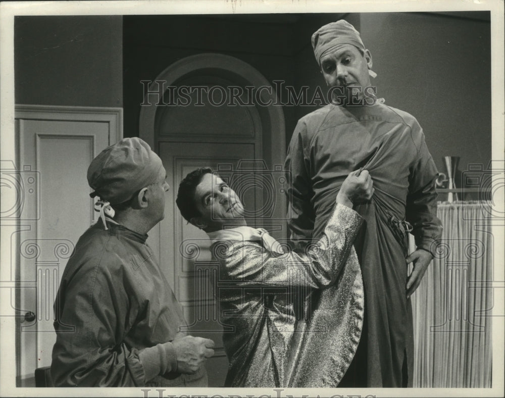 1967 Press Photo Stephen Strimpell, John McGiver, Paul Smith in &quot;Mr. Terrific.&quot;- Historic Images