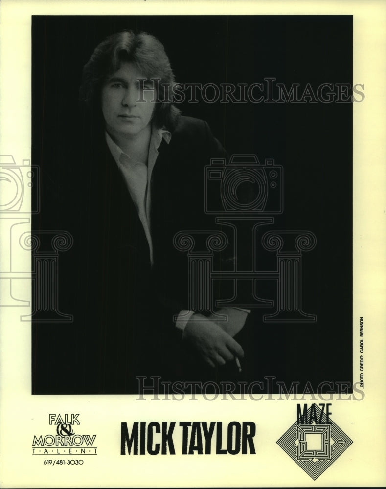 1990 Press Photo Guitarist Mick Taylor - mjp38946- Historic Images