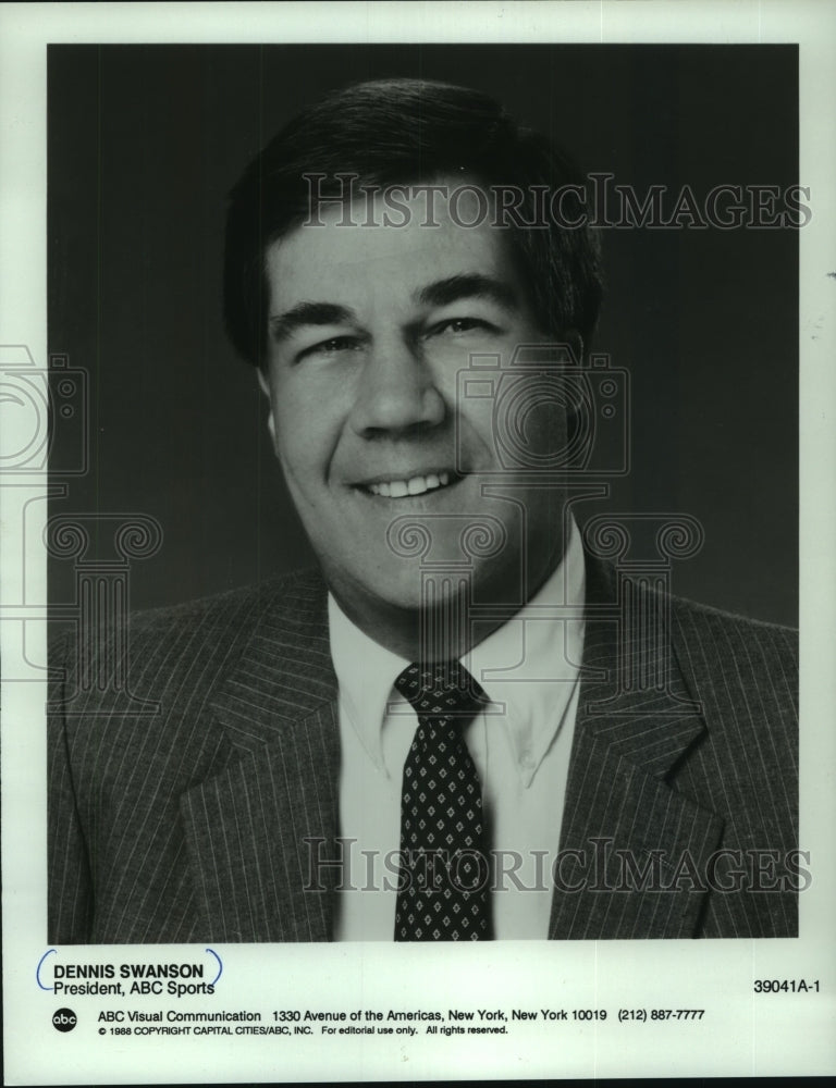 1988 Press Photo ABC Sports President, Dennis Swanson - mjp39144- Historic Images