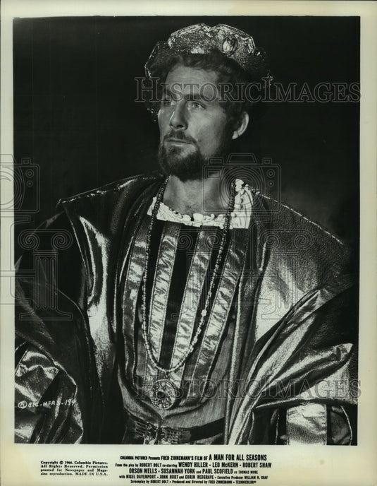 1966 Press Photo Actor Robert Shaw in the Motion Picture "A Man For All Seasons"- Historic Images