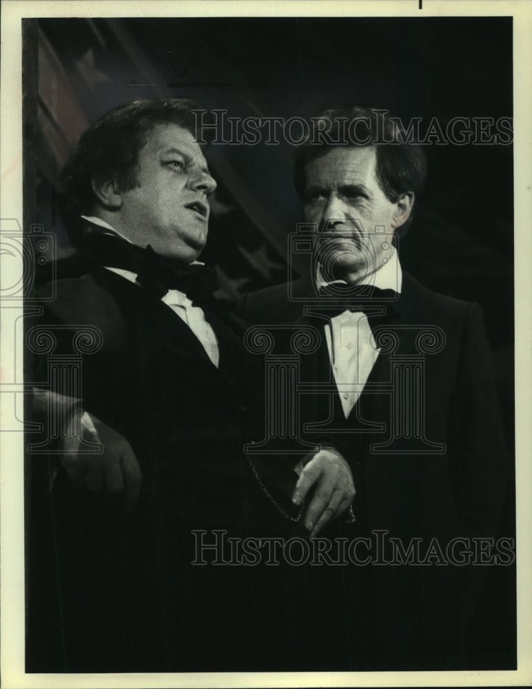 1975 Press Photo Charles Durning and Arthur Hill in a scene from &quot;The Rivalry&quot;- Historic Images