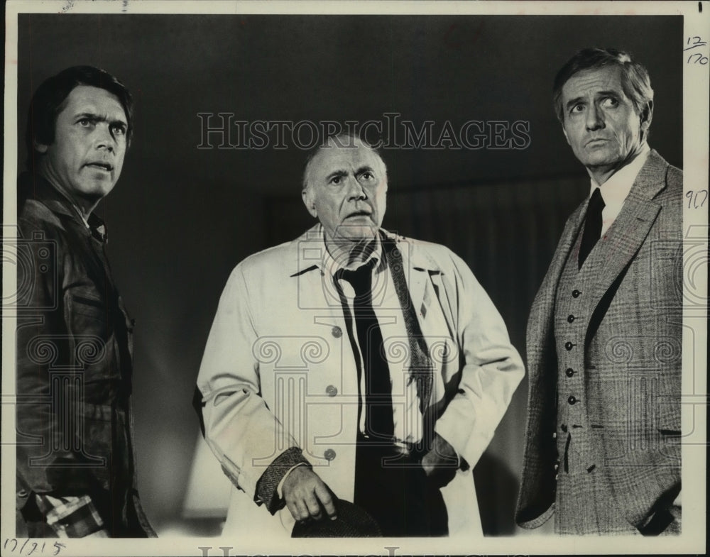 1980 Press Photo Actors Chad Everett and Arthur Hill - mjp40316- Historic Images