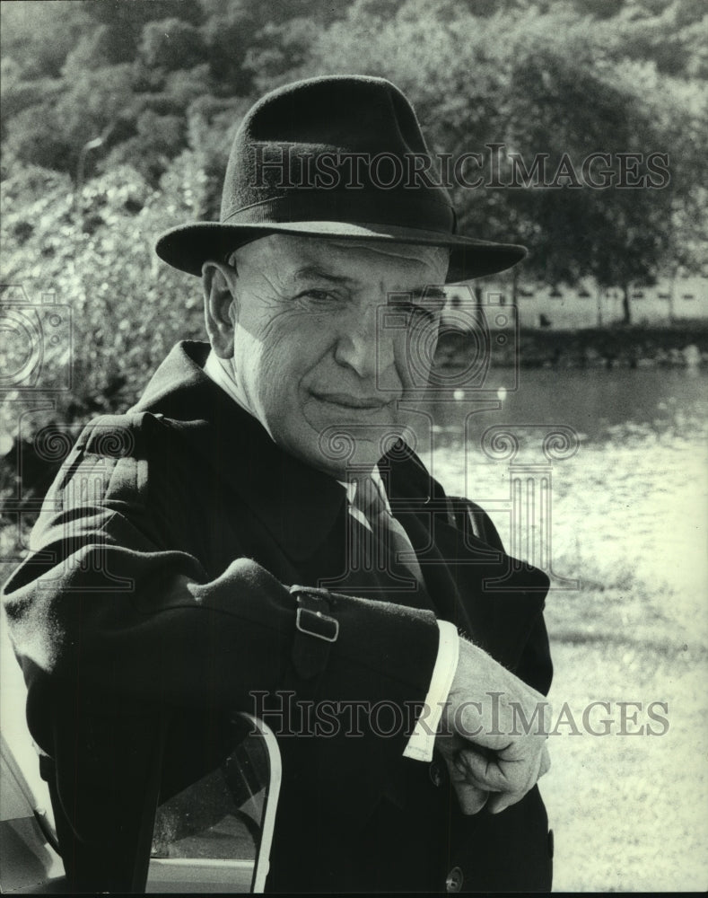 1986 Press Photo Telly Savalas stars in &quot;Kojak: The Price of Justice&quot; on CBS-TV- Historic Images