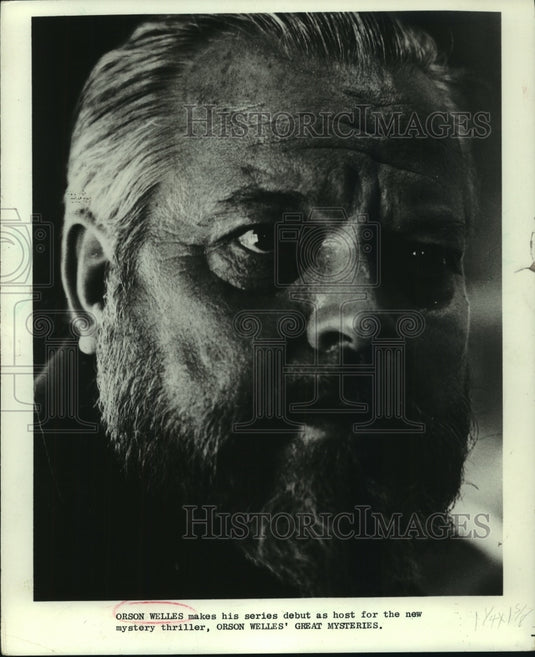 1973 Press Photo Orson Welles As Host Of 'Orson Welles' Great Mysteries'- Historic Images