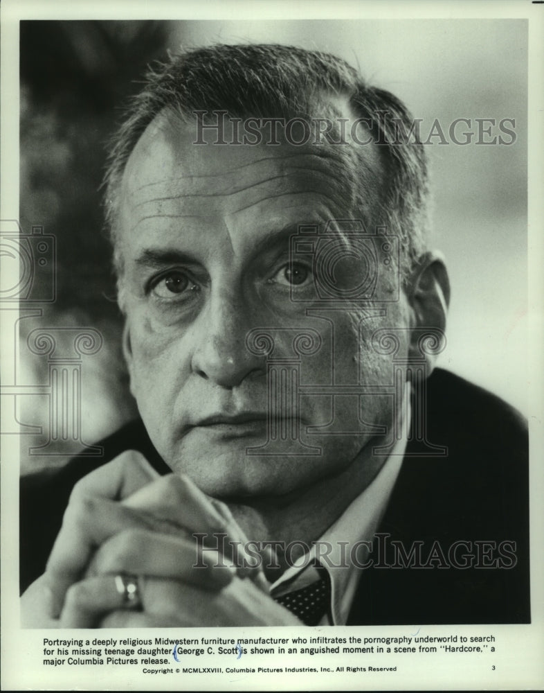 1978 Press Photo George C. Scott stars in &quot;Hardcore&quot; - mjp41044- Historic Images