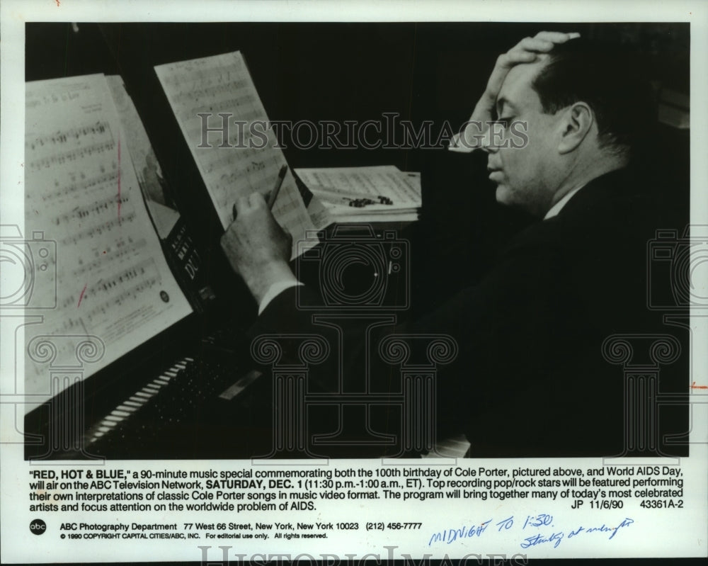 1990 Press Photo Cole Porter In ABC&#39;s &#39;Red, Hot And Blue&#39; - mjp41204- Historic Images