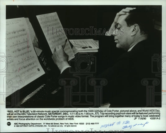 1990 Press Photo Cole Porter In ABC's 'Red, Hot And Blue' - mjp41204- Historic Images