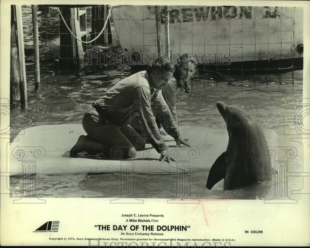 1973 Press Photo George C. Scott stars in &quot;Day of the Dolphin&quot; - mjp41574- Historic Images