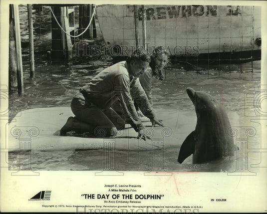 1973 Press Photo George C. Scott stars in "Day of the Dolphin" - mjp41574- Historic Images