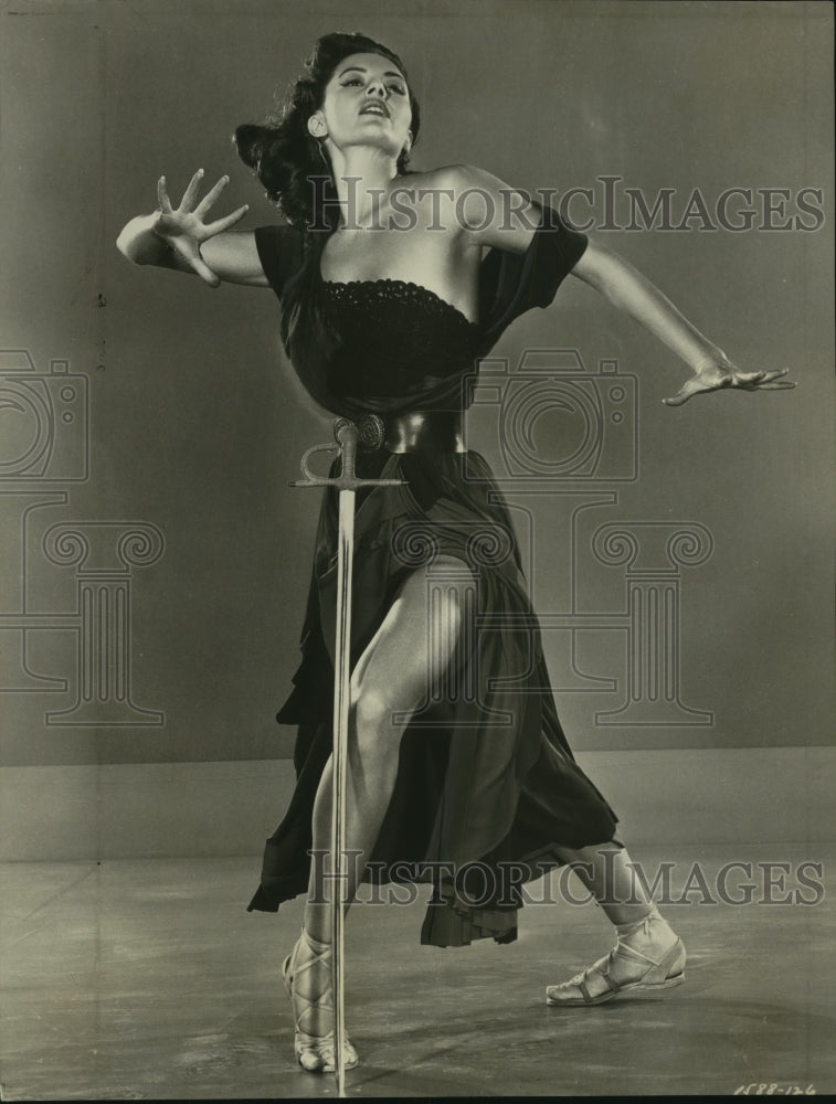 1959 Press Photo Cyd Charisse stars in &quot;Sombero&quot; - mjp41870- Historic Images