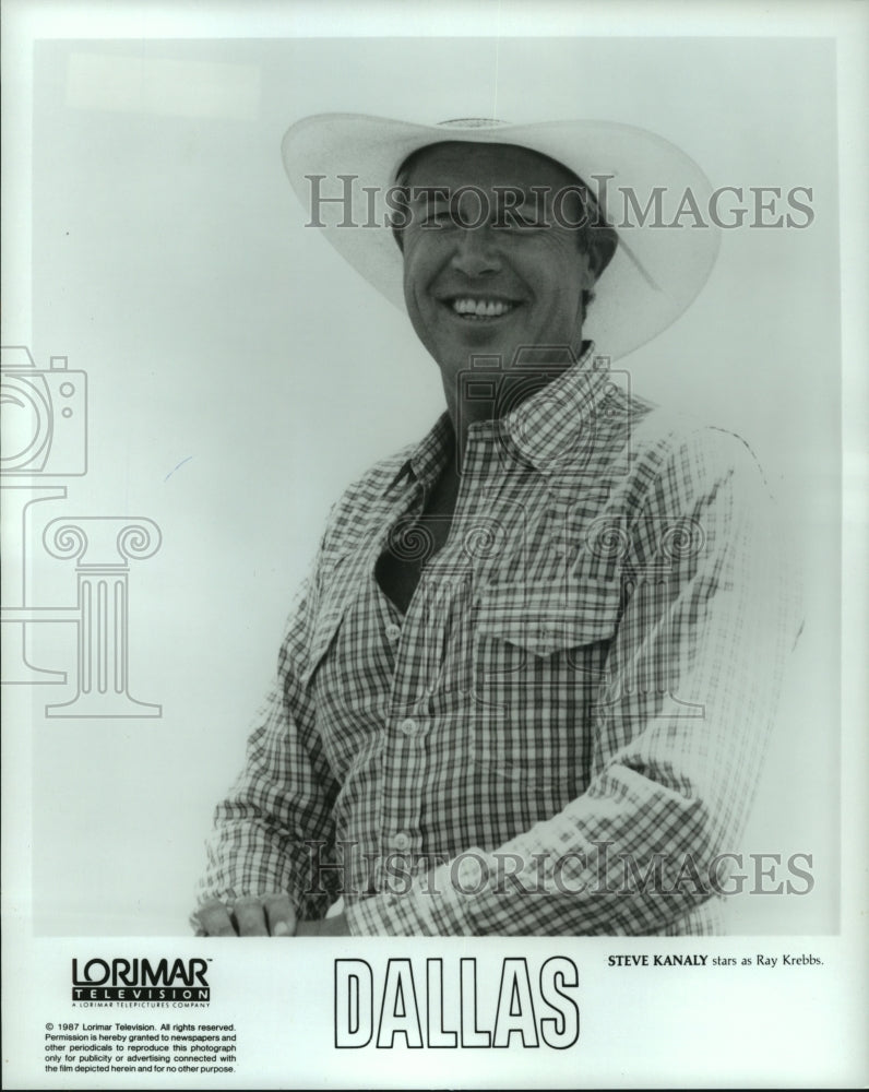 1987 Press Photo Actor Steve Kanaly as Ray Krebbs in "Dallas" - mjp42397- Historic Images