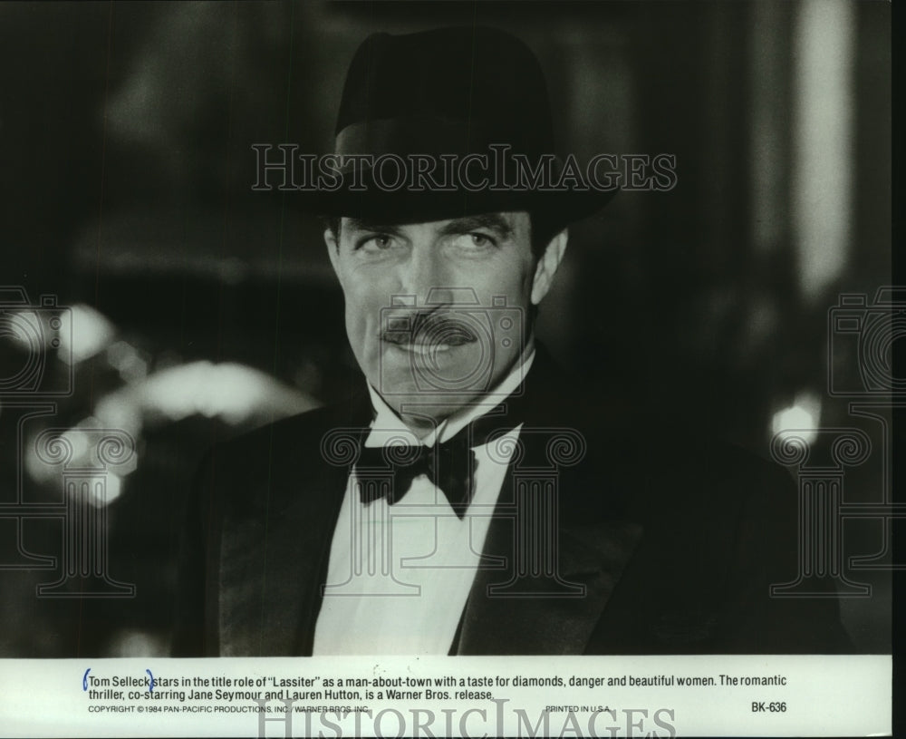 1984 Press Photo Actor Tom Selleck stars in title role of "Lassiter" - mjp42981- Historic Images