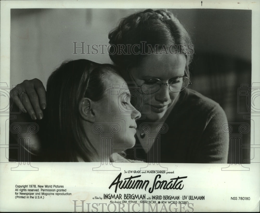 1978 Press Photo Liv Ullmann &amp; Lena Nyman in &quot;Autumn Sonata&quot; - mjp43038- Historic Images