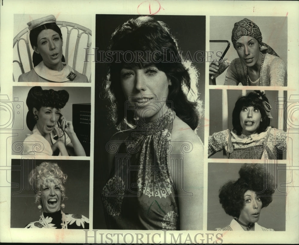 1973 Press Photo Lily Tomlin, comedienne in character for &quot;The Lily Tomlin Show&quot;- Historic Images