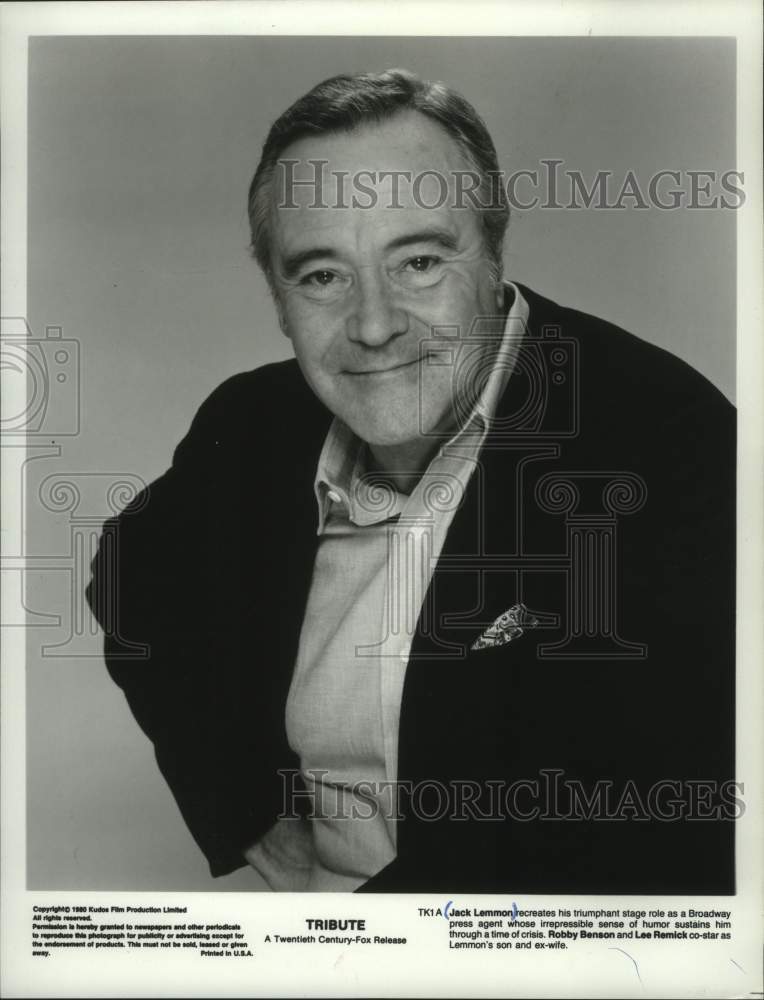 1980 Press Photo Jack Lemmon stars in Tribute. - mjp43361- Historic Images