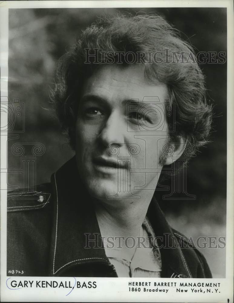 1976 Press Photo Gary Kendall, Canadian blues rock singer, bassist &amp; bandleader.- Historic Images