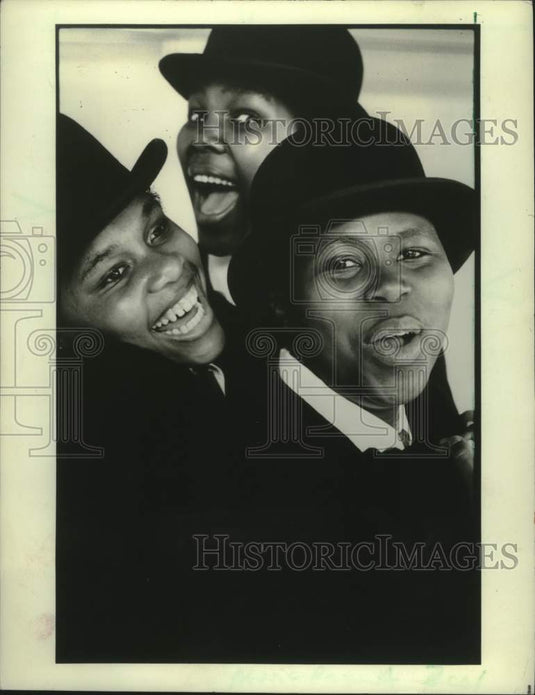 1988 Press Photo The faces of the south African musical "Sarafina!" on Broadway.- Historic Images