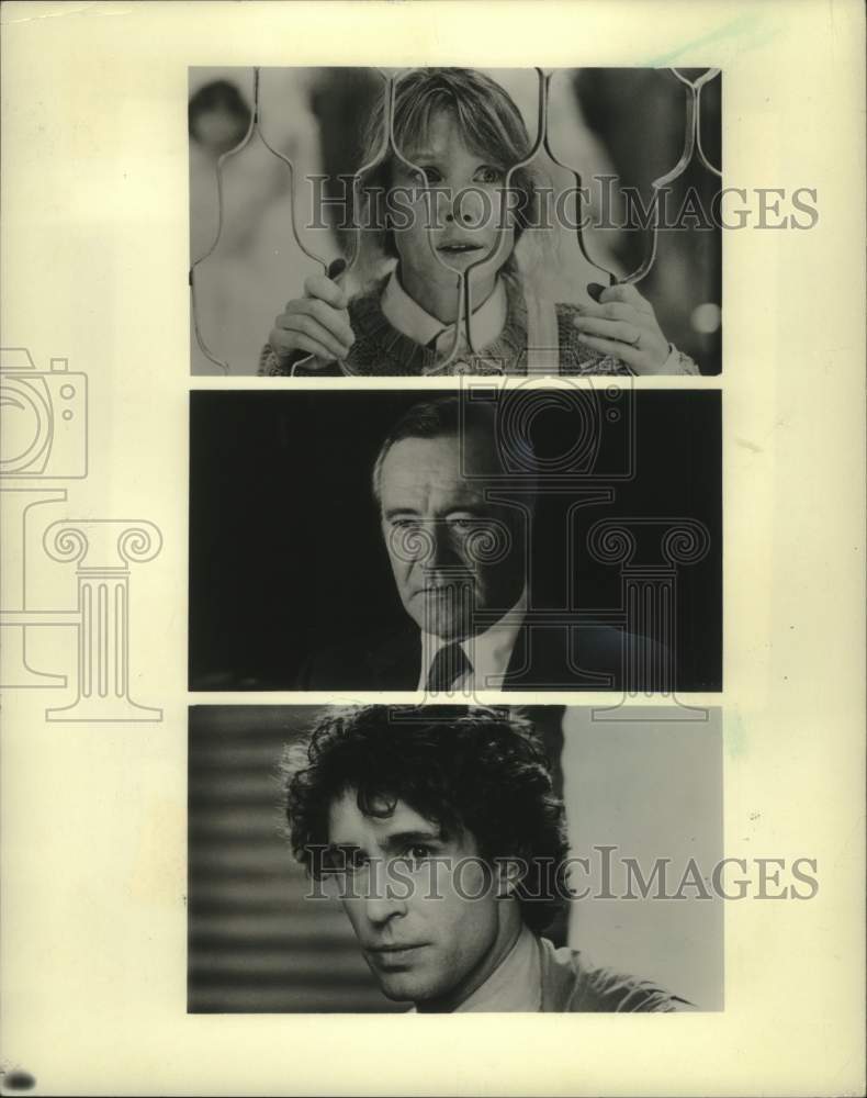 1986 Press Photo Sissy Spacek, Jack Lemmon & Charles Horman star in "Missing."- Historic Images
