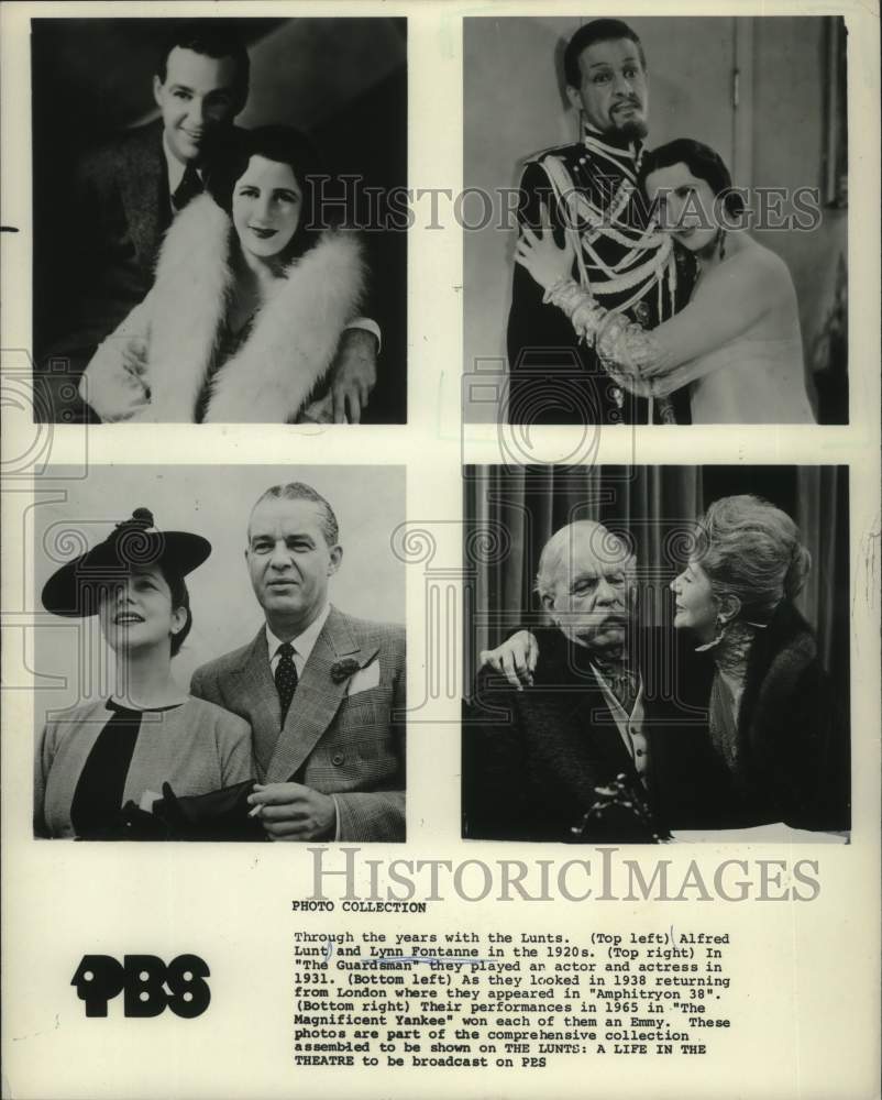 1980 Press Photo Photo collection of Alfred Lunt and Lynn Fontanne - mjp44216- Historic Images