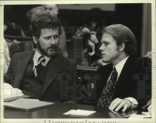 1983 Press Photo Robert Foxworth and Ron Howard in "Act of Love" - mjp44371- Historic Images